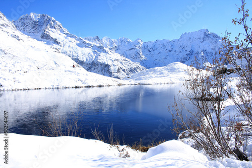 Lauzon Lake in Chapelle en Valgaudemar in the french alps