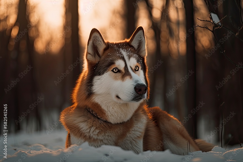 Golden sales husky dog
