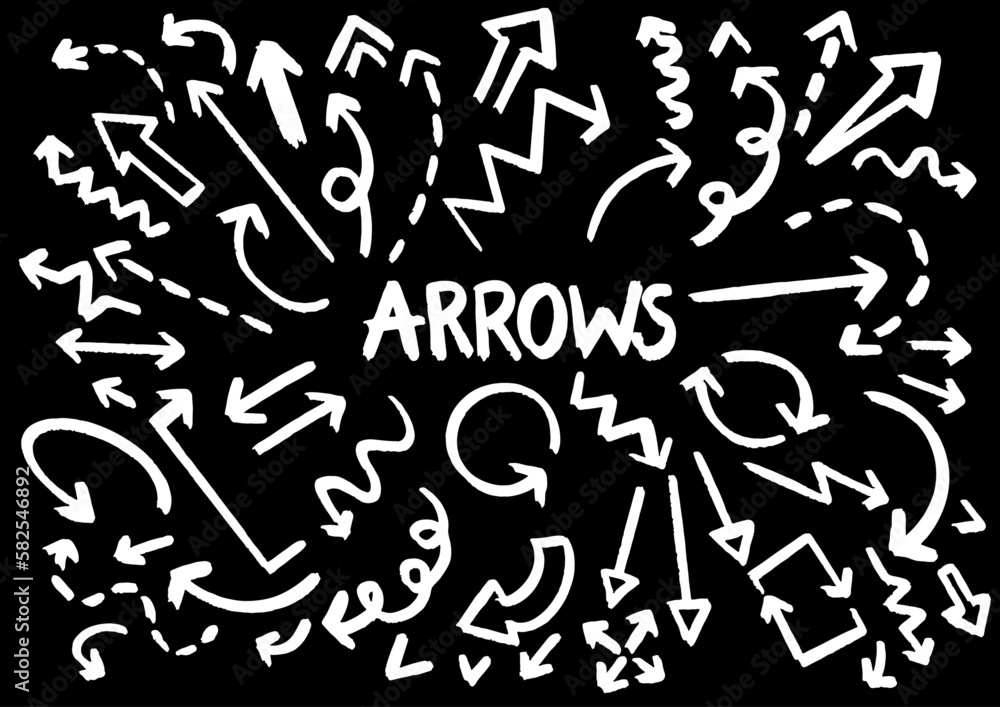 Set of Hand Drawn Vector Arrows Set of Hand Drawn Vector Arrows