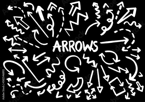 Set of Hand Drawn Vector Arrows