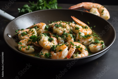 shrimp with garlic and parsley, generative AI tools 