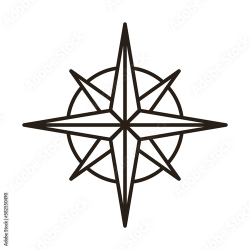 png image compass star icon with transparent background