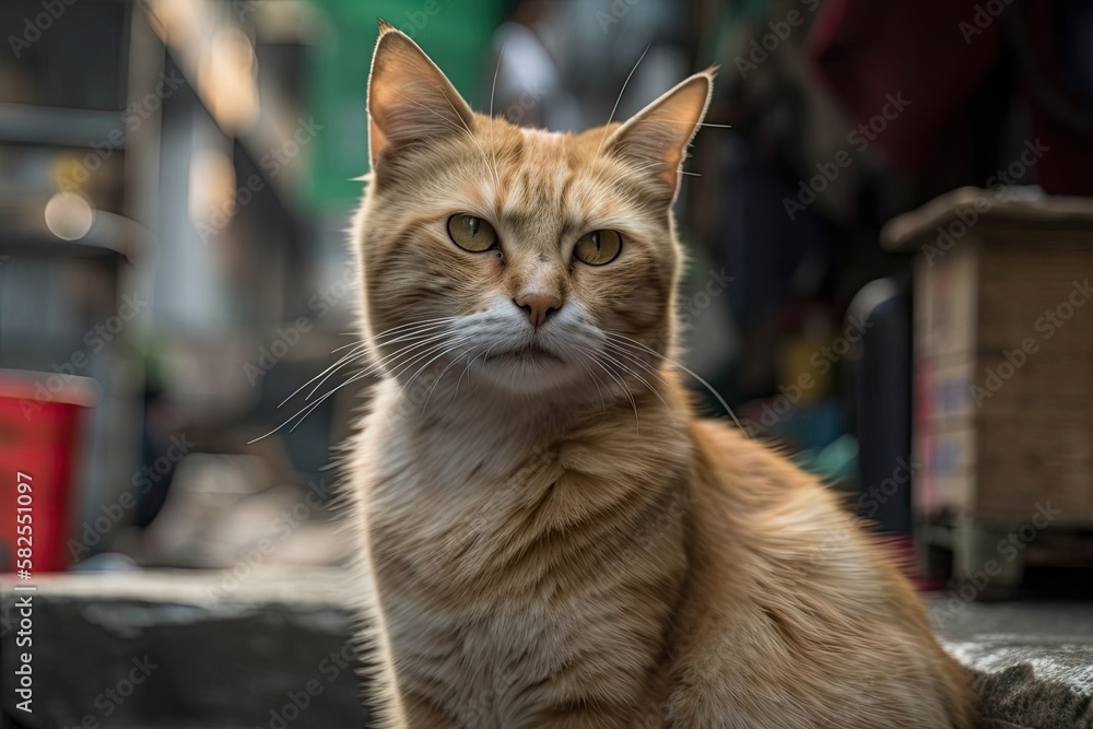 in a little town, a stray cat. Generative AI in a little town, a stray cat. Generative AI