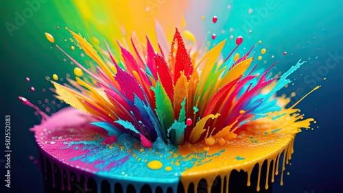 Splashes of colorful juice. Background  illustration