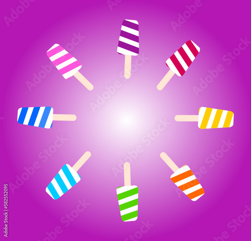 Ppopsicles with different flavors