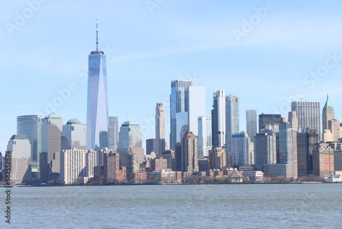 manhattan from ellis island