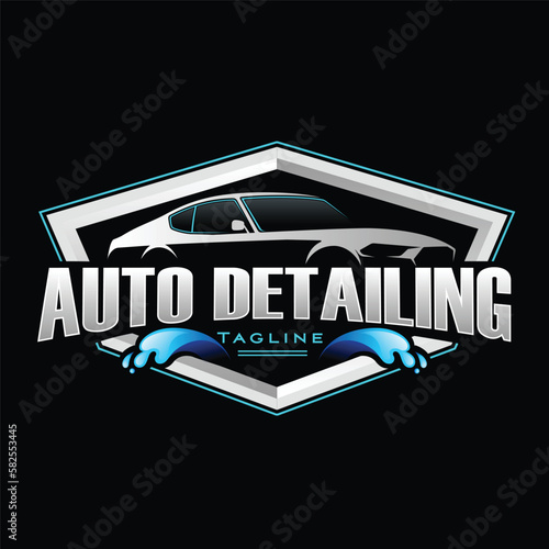 Illustration vector graphic of auto detailing servis logo design template