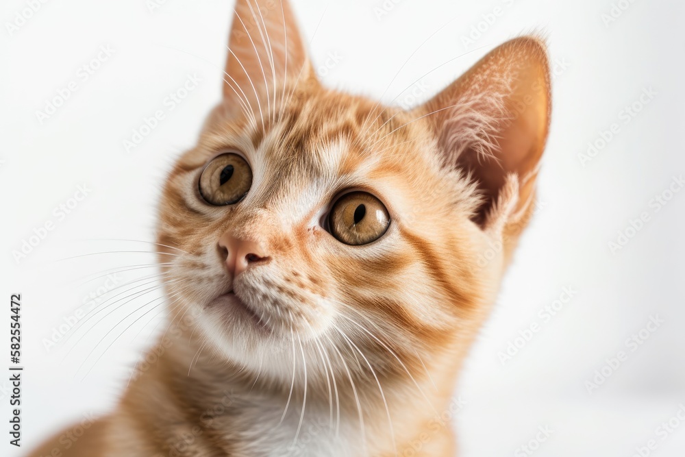 adorable orange kitty header. Generative AI adorable orange kitty header. Generative AI