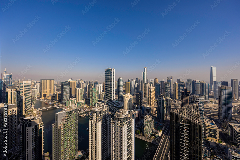 Fototapeta premium Arial view of down town dubai