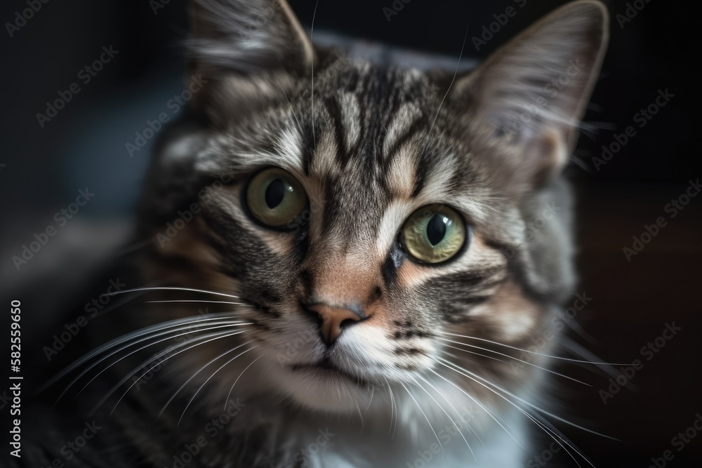 Domestic cat will receive food. Generative AI Domestic cat will receive food. Generative AI