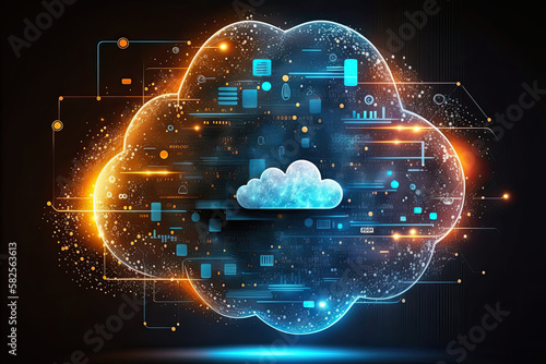 Storage and data transfer Cloud network Cloud technology ,generative artificial intelligence
