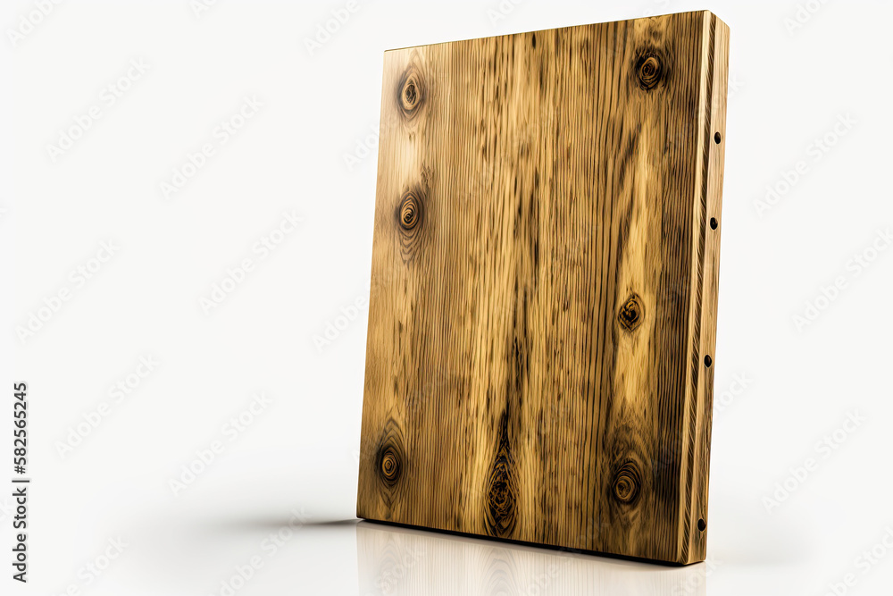Fototapeta premium Wooden kitchen board isolated on white background ,generative artificial intelligence