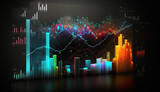 Economic and financial charts. Generative AI