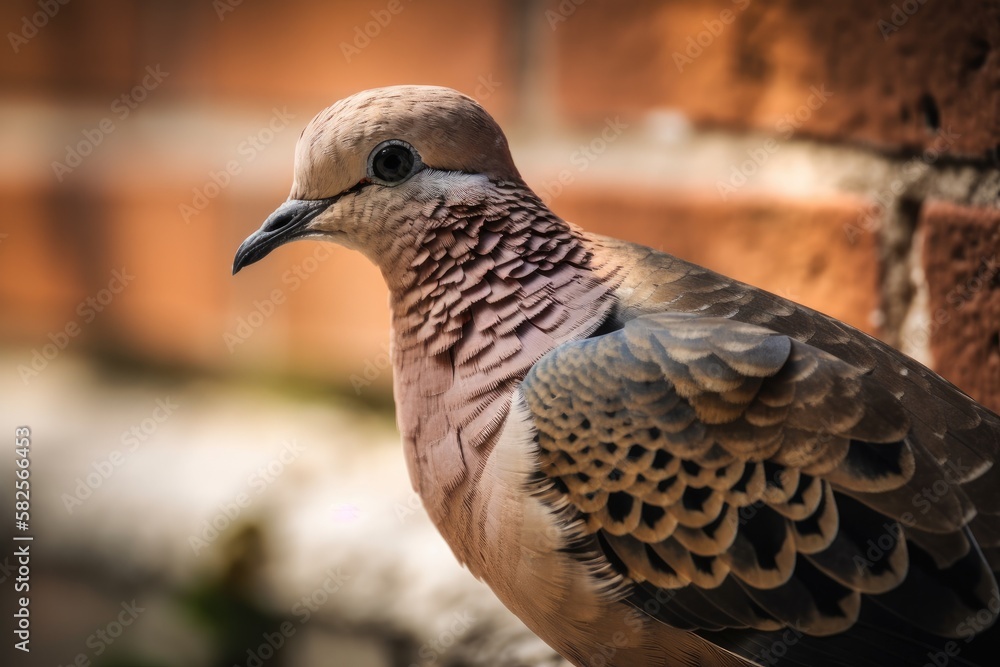 On a brick wall, Turtledove took a picture. Generative AI On a brick wall, Turtledove took a picture. Generative AI