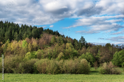 Summer mountain landscape in the center of Russia