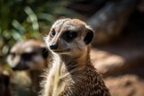meerkat standing up close. Generative AI