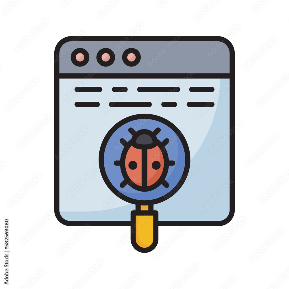 Bug vector filled outline Icon Design illustration. SEO Development And Marketing Symbol on White background EPS 10 File Bug vector filled outline Icon Design illustration. SEO Development And Marketing Symbol on White background EPS 10 File
