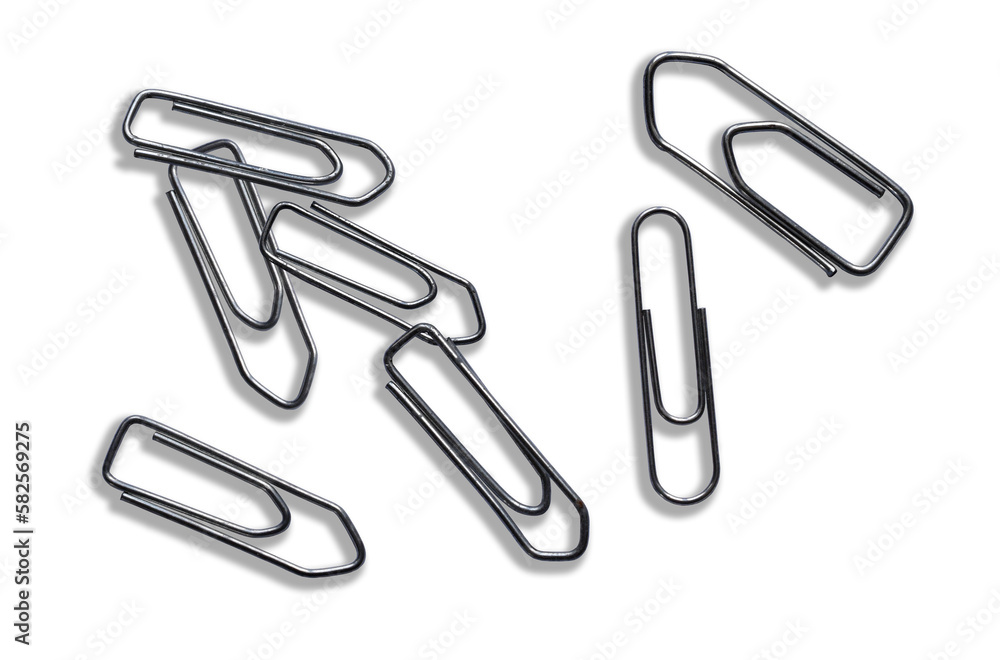 Seven paperclips isolated on the transparent background (with shadow) Seven paperclips isolated on the transparent background (with shadow)