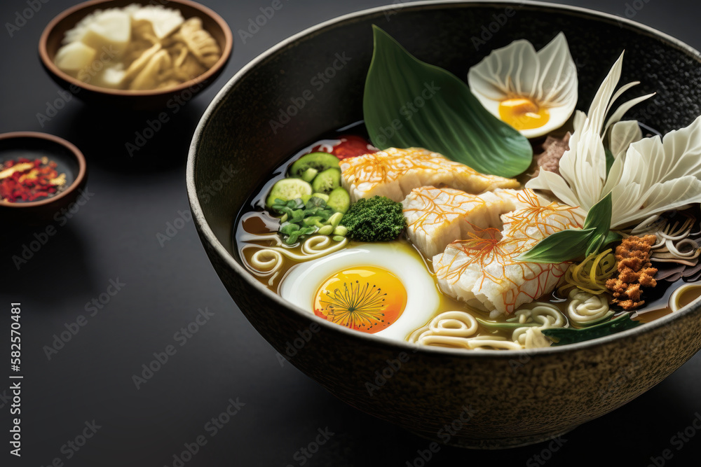 A bowl of Japanese food. AI generated. A bowl of Japanese food. AI generated.