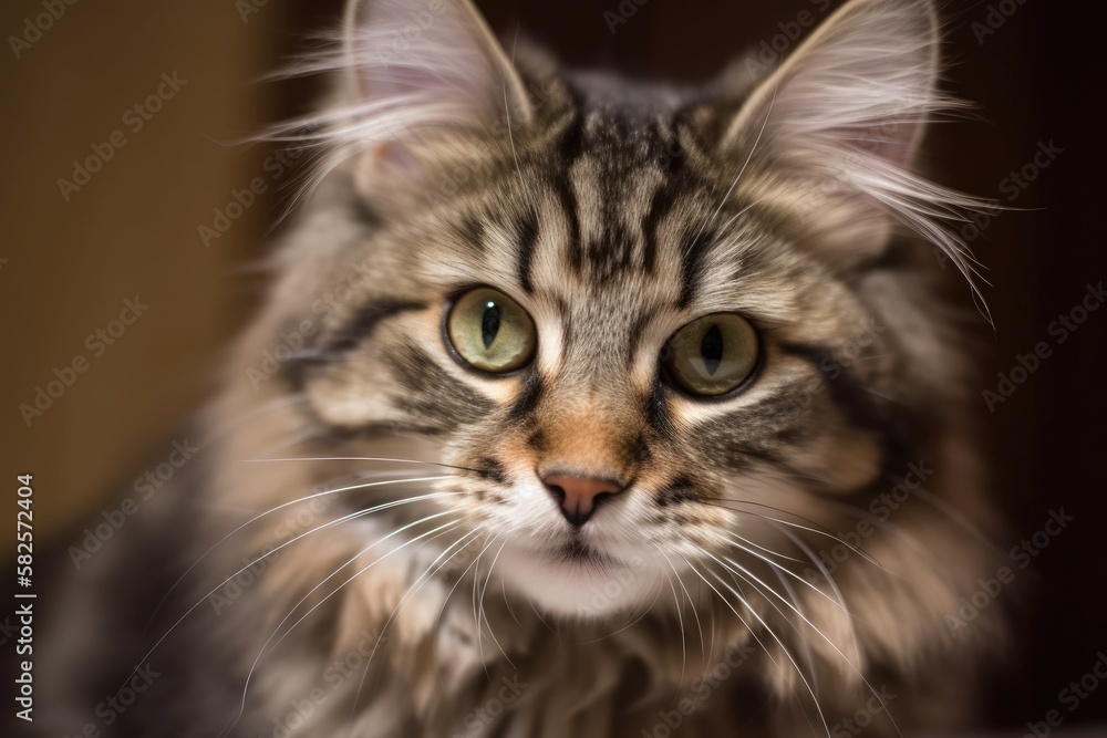 kitty focusing on the camera. Generative AI kitty focusing on the camera. Generative AI