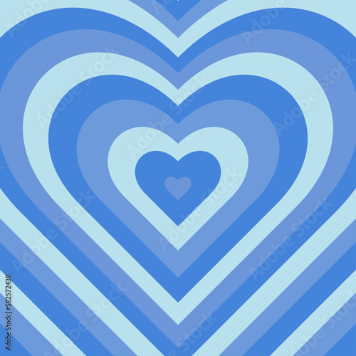 blue hearts background y2k vector
