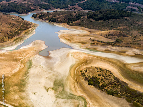 Nicasio Reservoir in summer 2021