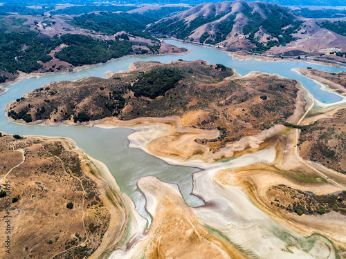 Nicasio Reservoir in summer 2021
