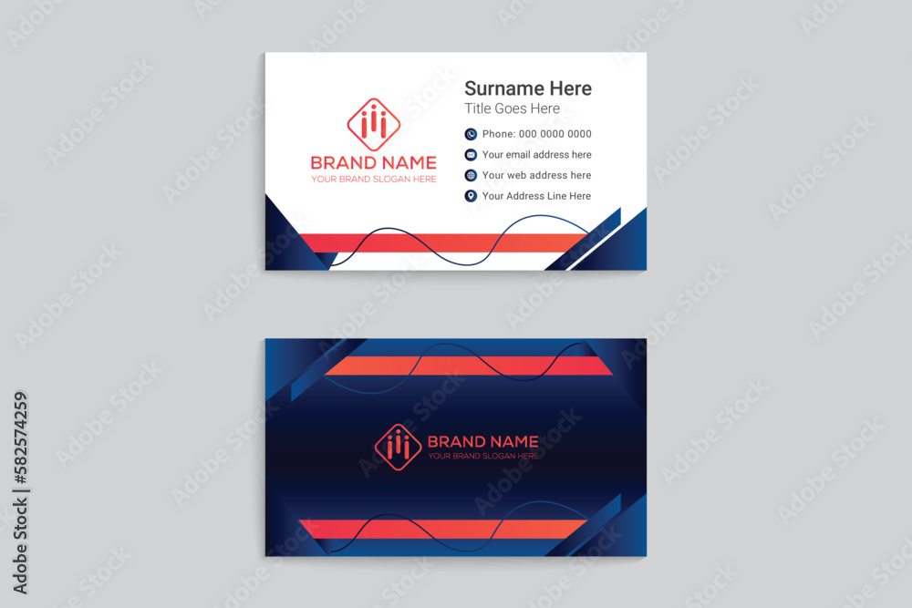Corporate business card template Corporate business card template