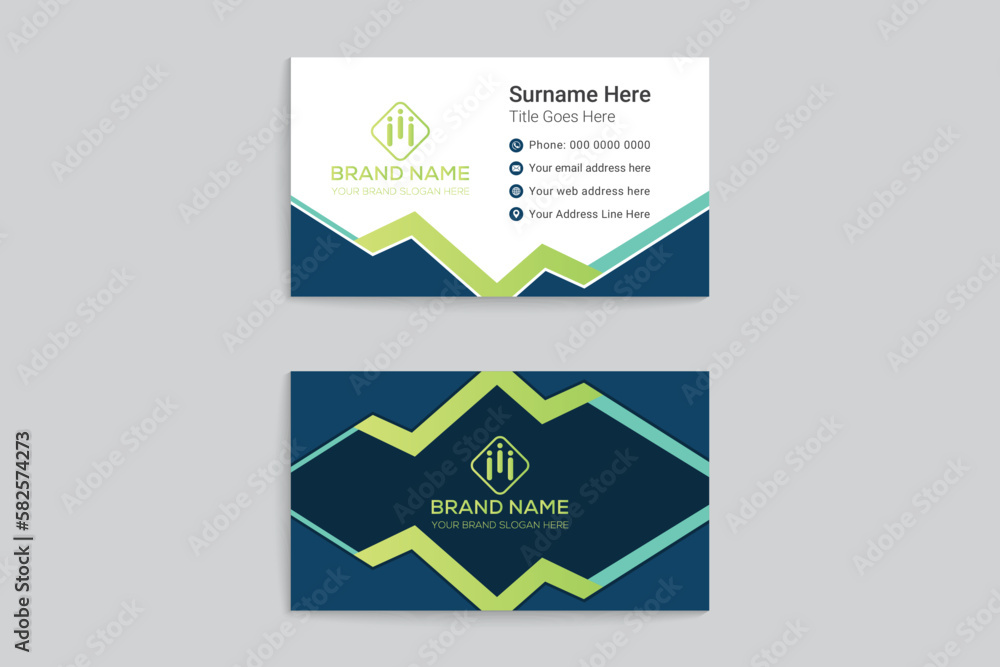 Clean minimal business card design