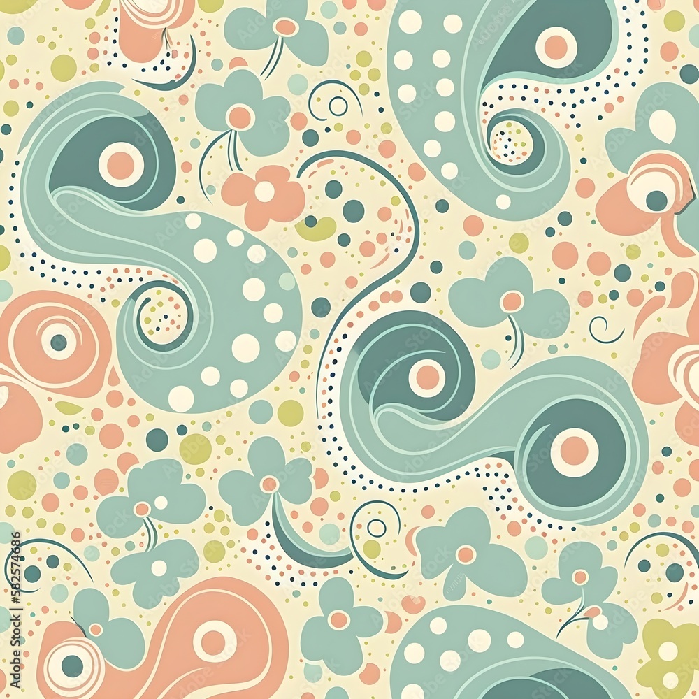 Fototapeta premium seamless pattern with flowers