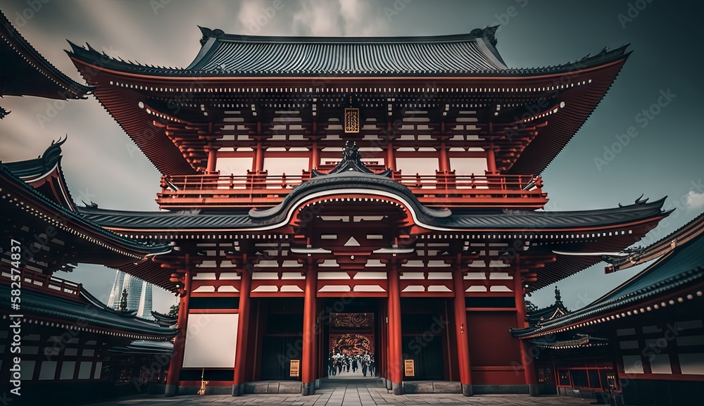 Sensō-ji Temple in Tokyo, Japan, Imperial Chinese building Sensō-ji Temple in Tokyo, Japan, Imperial Chinese building