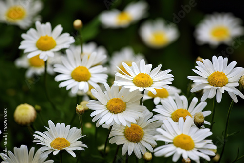 Daisy pictures showcase the cheerful and bright flowers of the Asteraceae family  typically featuring white petals and a yellow center. 