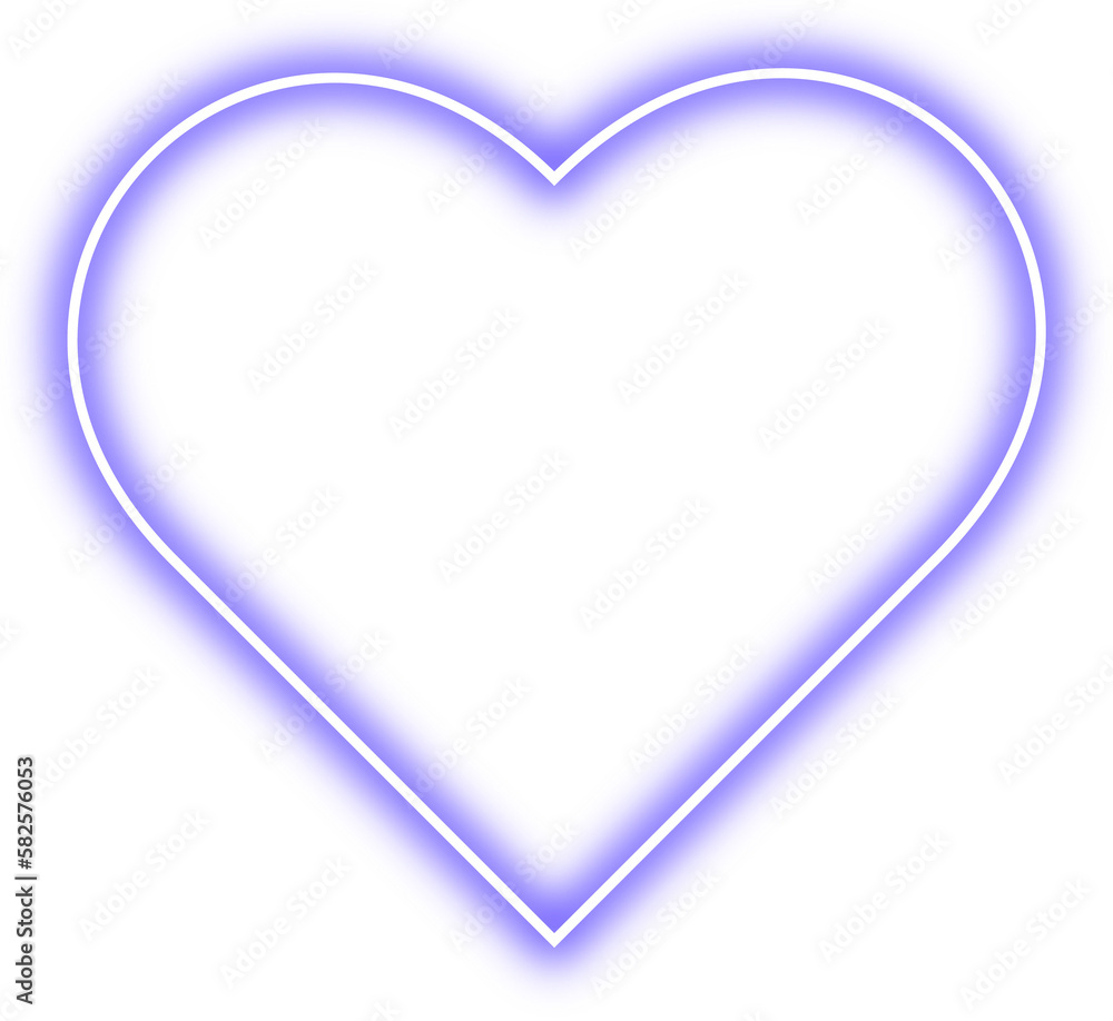 purple neon heart