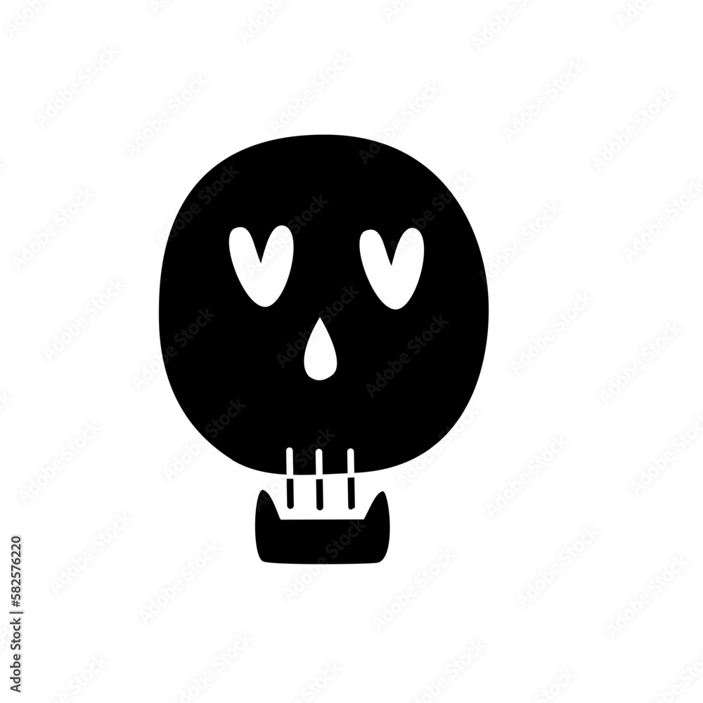Fototapeta premium skull vector silhouette
