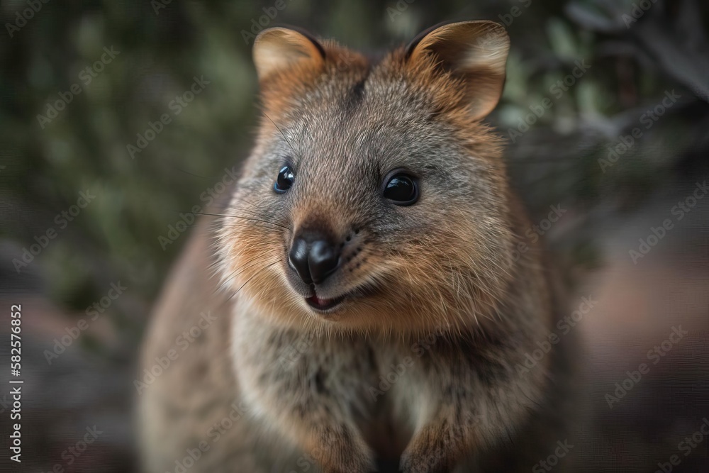 Irresistible Quokka on Rottnest Island, created with Generative AI technology Irresistible Quokka on Rottnest Island, created with Generative AI technology