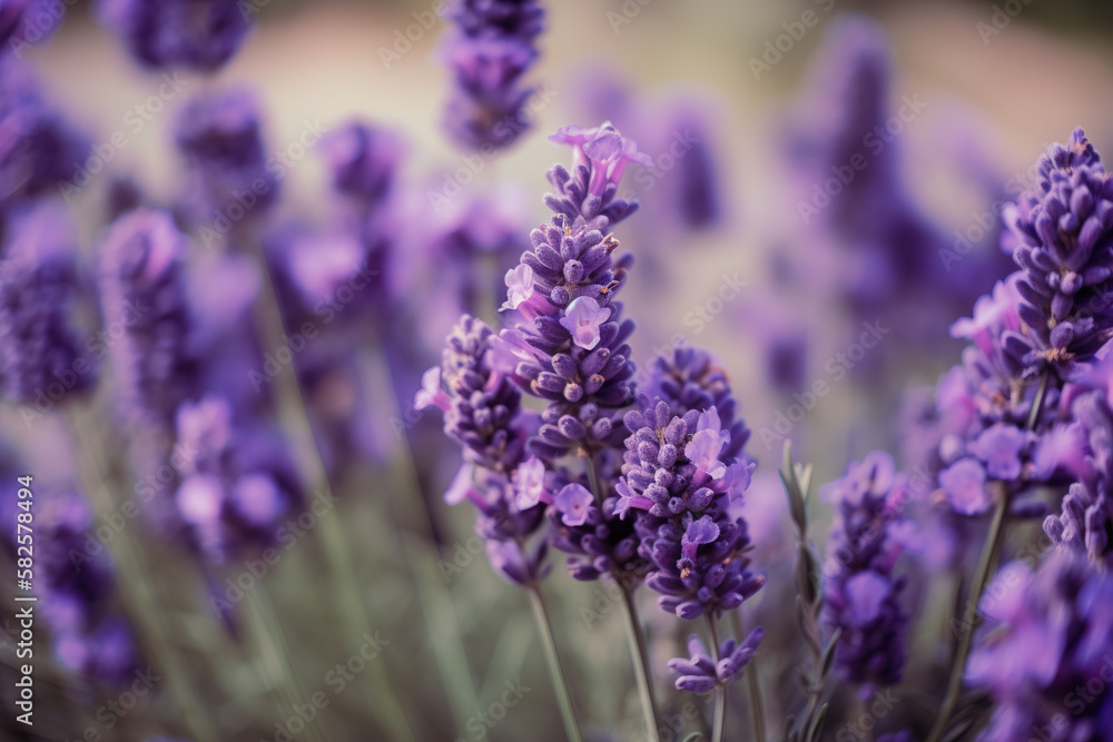 Obraz premium Lavender pictures showcase the delicate and fragrant flowers of the Lavandula genus, typically featuring shades of purple and blue. 
