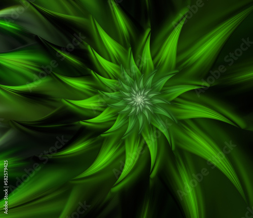 Green mysterious spiral flower