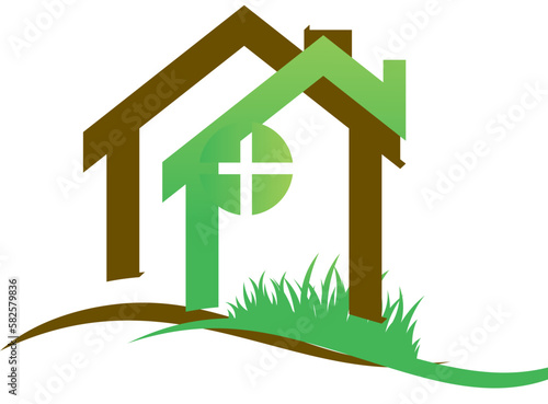  grass lawn care landscaping logo
