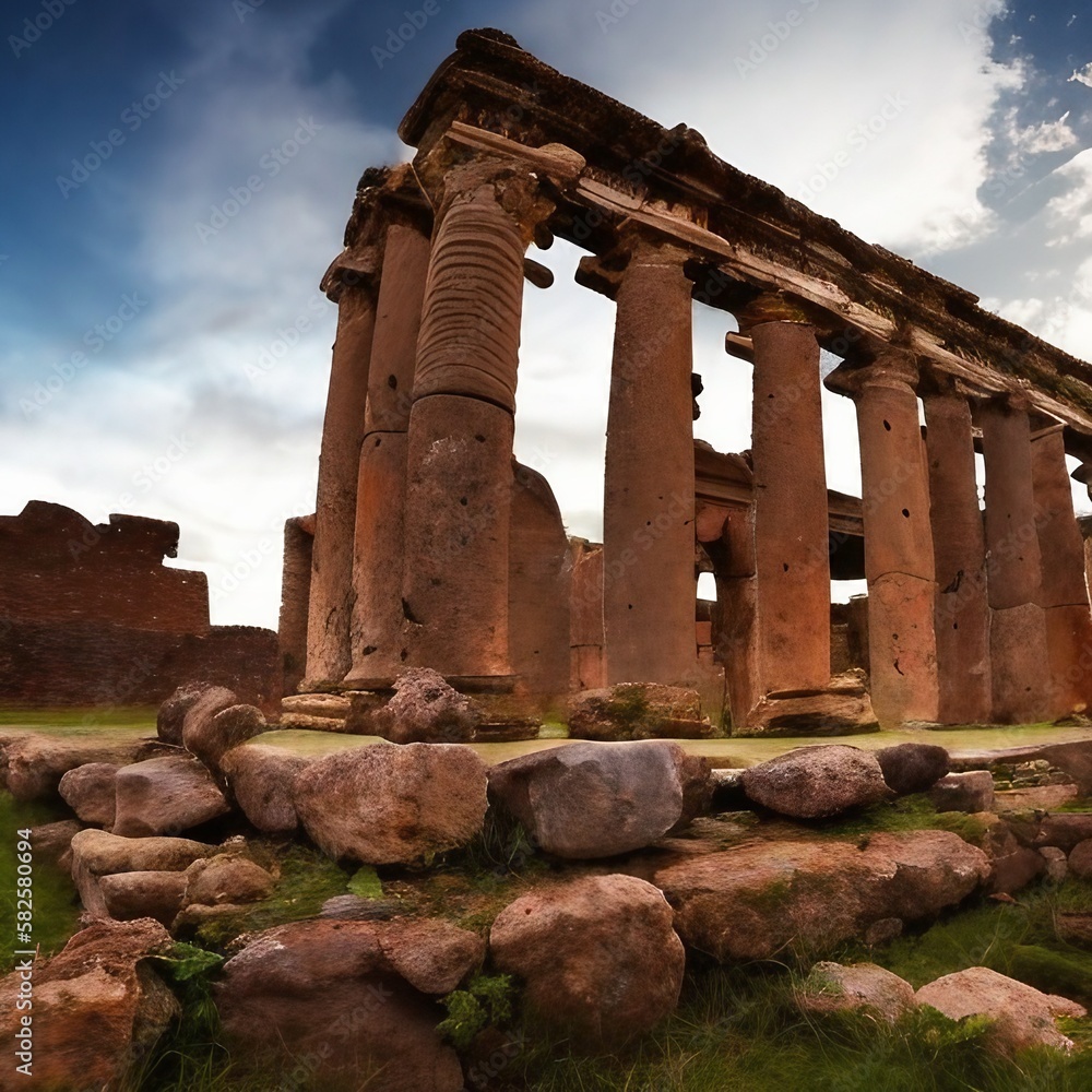 Mysterious realistic highly detailed ancient ruins That Inspires Wanderlust with depth k quality