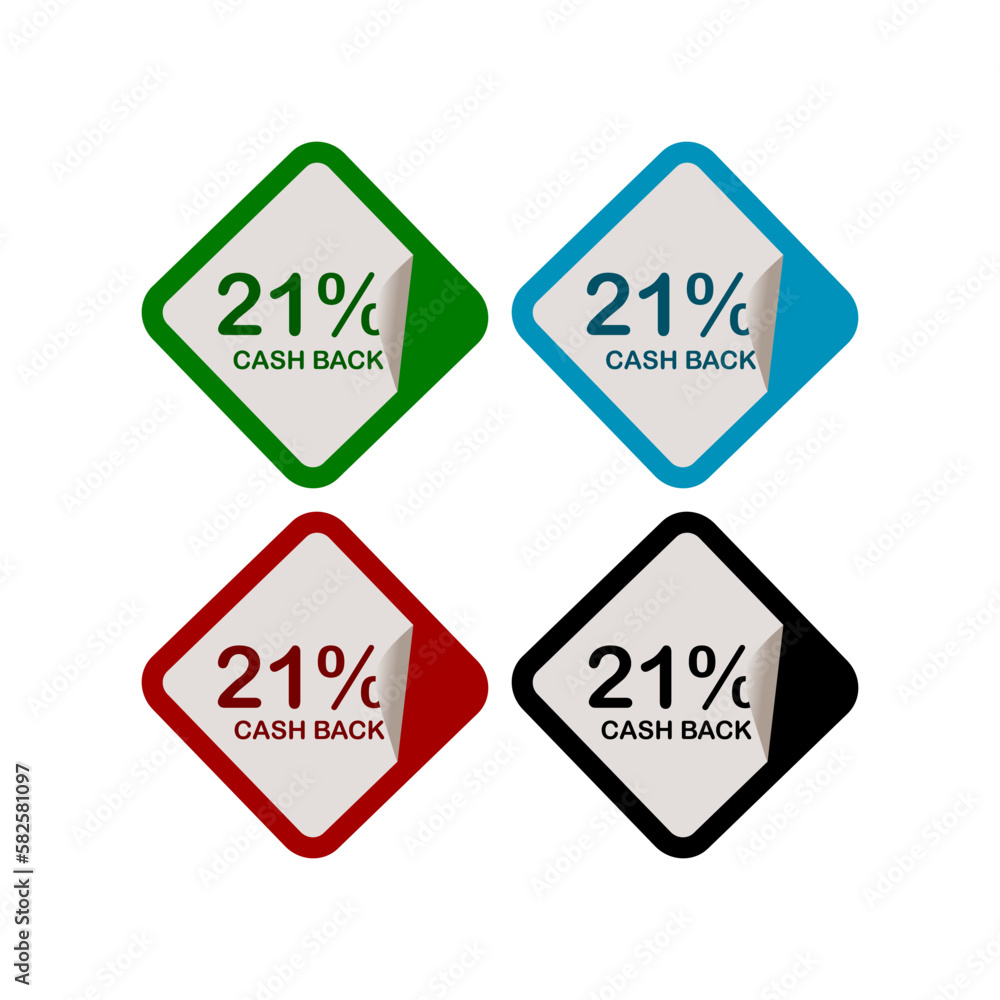 21% Cash Back, Campaign, Promotion , Product Label, Infographics Flat Icon, Peeling Sticker, Sign Isolated on White Background 21% Cash Back, Campaign, Promotion , Product Label, Infographics Flat Icon, Peeling Sticker, Sign Isolated on White Background
