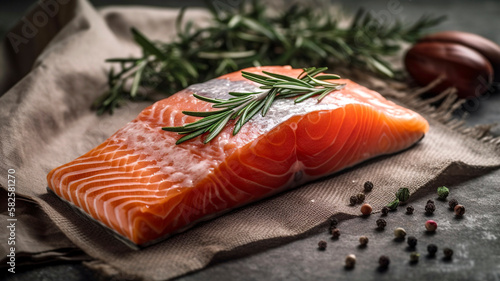 Fresh Salmon with Garlic and Herbs A savory and aromatic seafood dish that's easy to prepare.