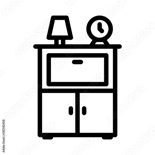 bedside table icon