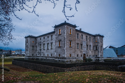 Trento, Italy - January 2023: Palazzo delle Albere, a 16th century villa-fortress built in Trento by the bishop-princes Madruzzo photo