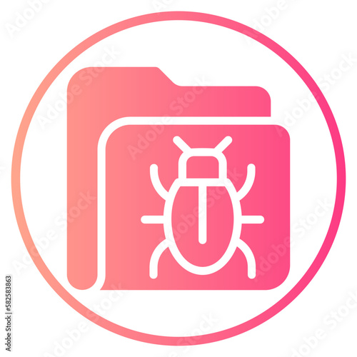 infected folder gradient icon