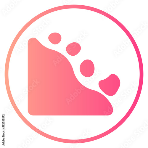 landslide gradient icon
