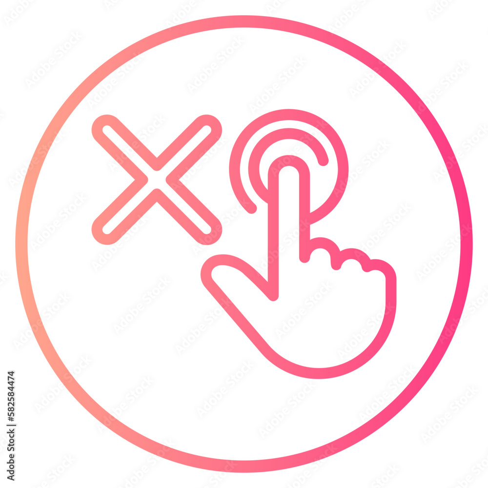 do not touch gradient icon do not touch gradient icon