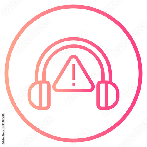 headphone gradient icon