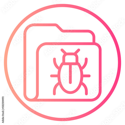 infected folder gradient icon