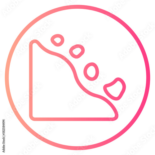 landslide gradient icon