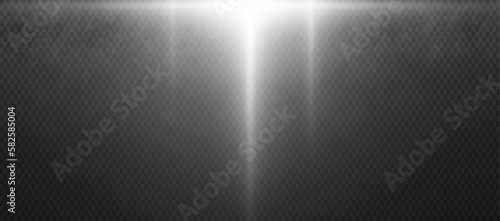 The spotlight shines on the stage. light from a lamp or spotlight. special effects on transparent background. Vector illustration